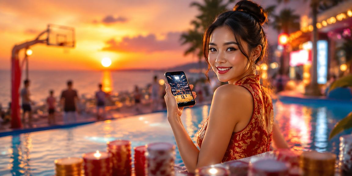 Người chơi tại Mũi Né tham gia cược bóng rổ với giải thưởng hấp dẫn